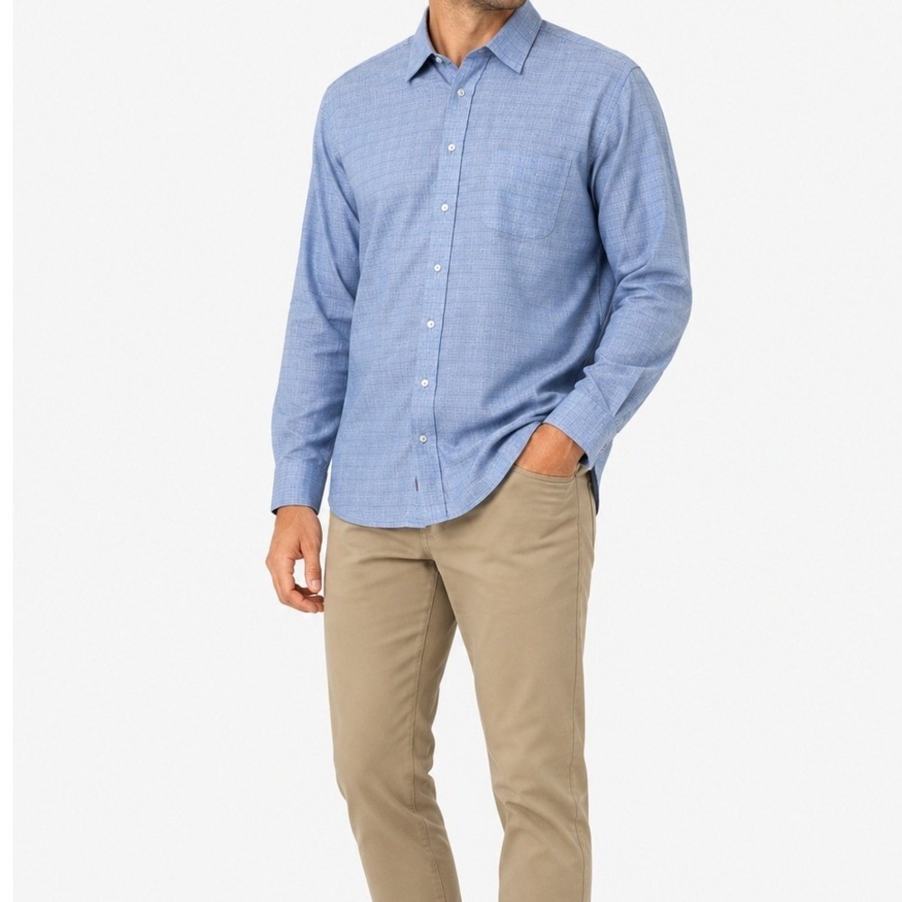 *NWT* Daniel Cremieux Button Down Shirt Men XL Blue Plaid Career Casual